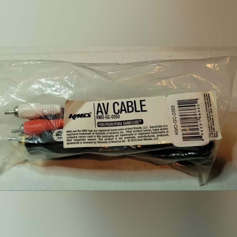 KMD AV Video Cable Cord GC-0353 For Nintendo GameCube TV Game